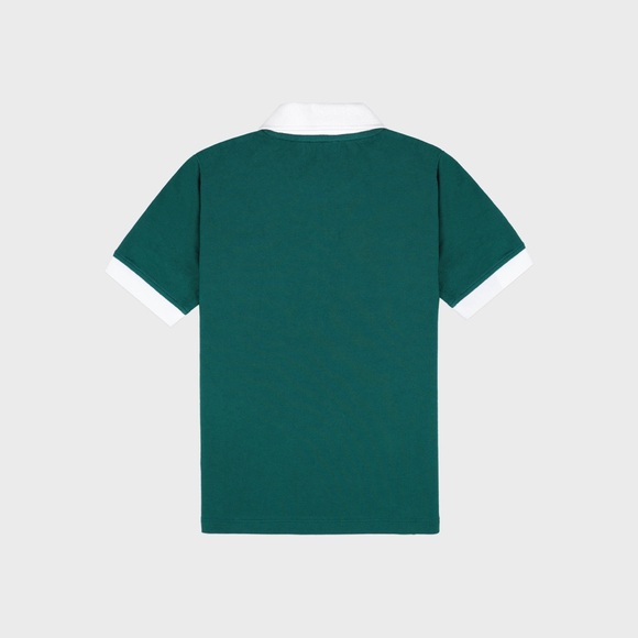 Sporty & Rich Green Polo with White Trim Tee SOLD OUT - Picture 9 of 14